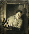 Man with Lantern in Doorway