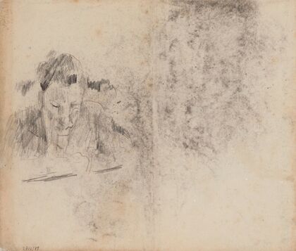 Man Writing or Reading