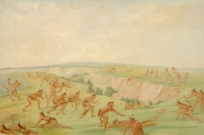 Mandan Attacking A Party Of Arikara