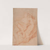 Mandlig modelstudie, halvtliggende by Hendrik Krock