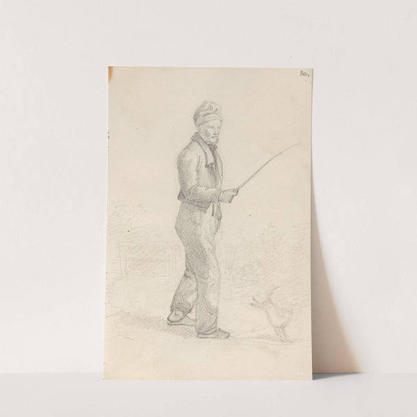Mann med kjepp (1835) by Adolph Tidemand
