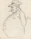 Mann mit Brille und Zigarre von der Seite II