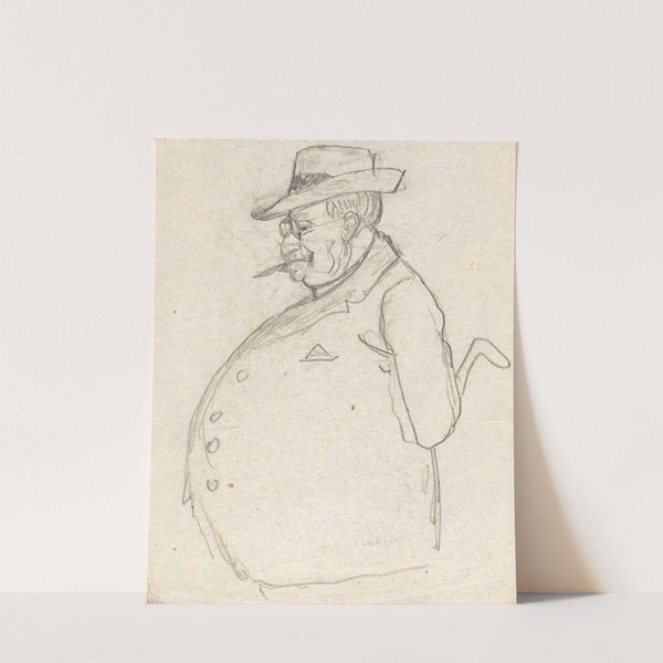 Mann mit Brille und Zigarre von der Seite II by Paul Franz Otto