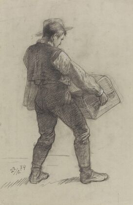 Mann som bærer kuffert (1874)