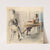 Mann und Frau am Tisch in Amdener Stube by Otto Meyer-Amden