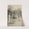 Mannen en vrouwen spelen croquet by Anna Maria Kruijff