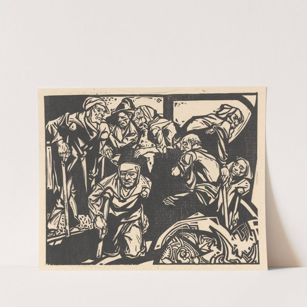 Mannen met krukken by Johannes Josephus Aarts