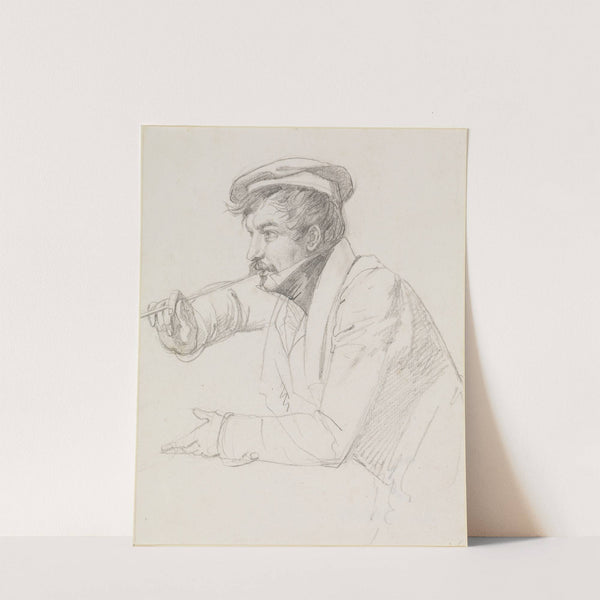 Männliche Porträtstudie, nach links gewendet by Friedrich Mosbrugger