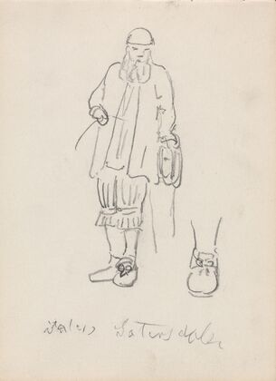 Mannsfigur i drakt fra Setesdal (1867-1873)