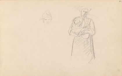 Mannshode; kvinne med barn (1855)