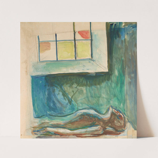 Manskropp på obduksjonsbordet by Edvard Munch
