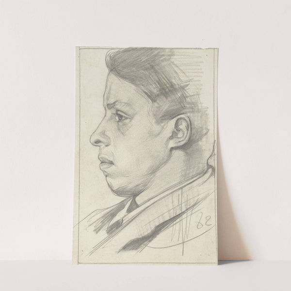 Mansportret, in profiel naar links by Jan Veth