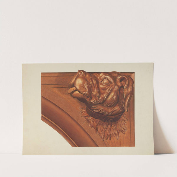 Mantle Carving (Dog&#039;s Head) by Henry Murphy