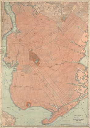 Map of the borough of Brooklyn, New York