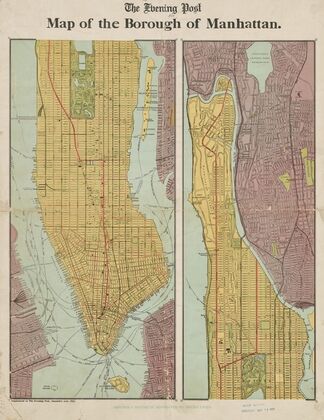 Map of the borough of Manhattan