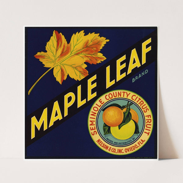 Maple Leaf Brand Citrus Label (1940s)