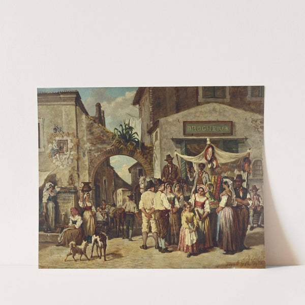 Marchands ambulants à Tivoli by Auguste Dutuit
