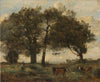 Marecages Boisée Avec Trois Vaches (1871-1872)