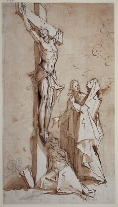 Maria, Johannes und Maria Magdalena unter dem Kreuz
