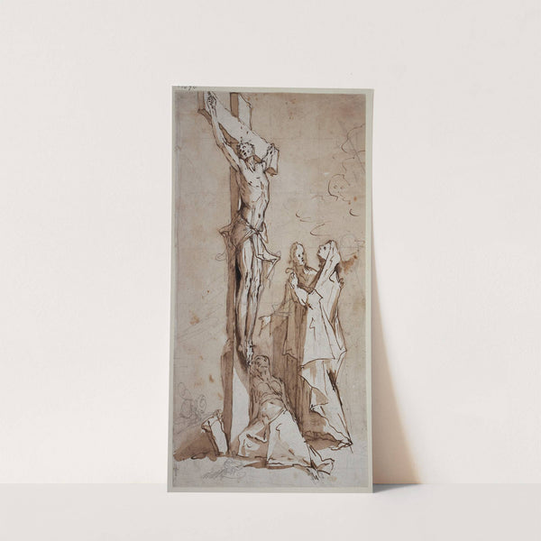 Maria, Johannes und Maria Magdalena unter dem Kreuz by Ignaz Günther