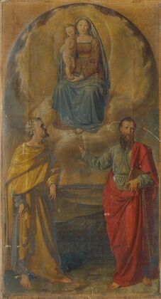 Maria mit Jesuskind und den Heiligen Petrus und Paulus