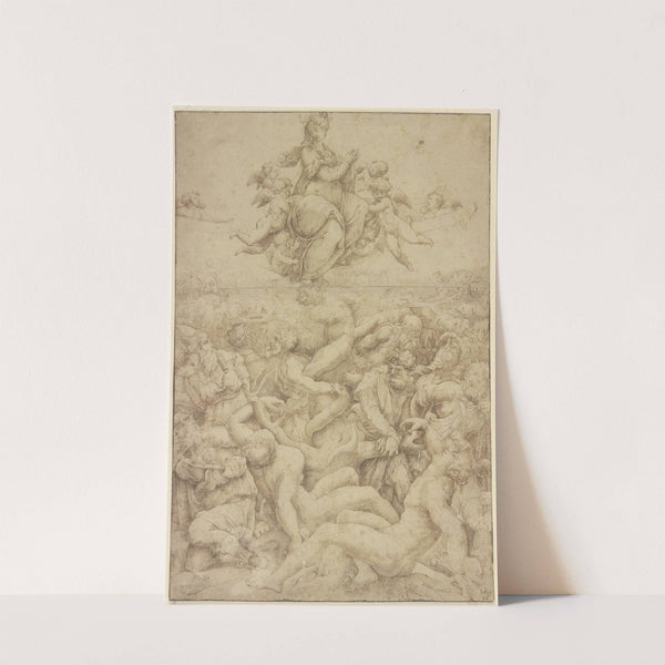 Maria von Engeln getragen als Siegerin über die Schlange und das Heidenthum by Giorgio Vasari
