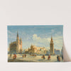Mariacki square with the cloth hall, Cracow (1872) by Carlo Bossoli