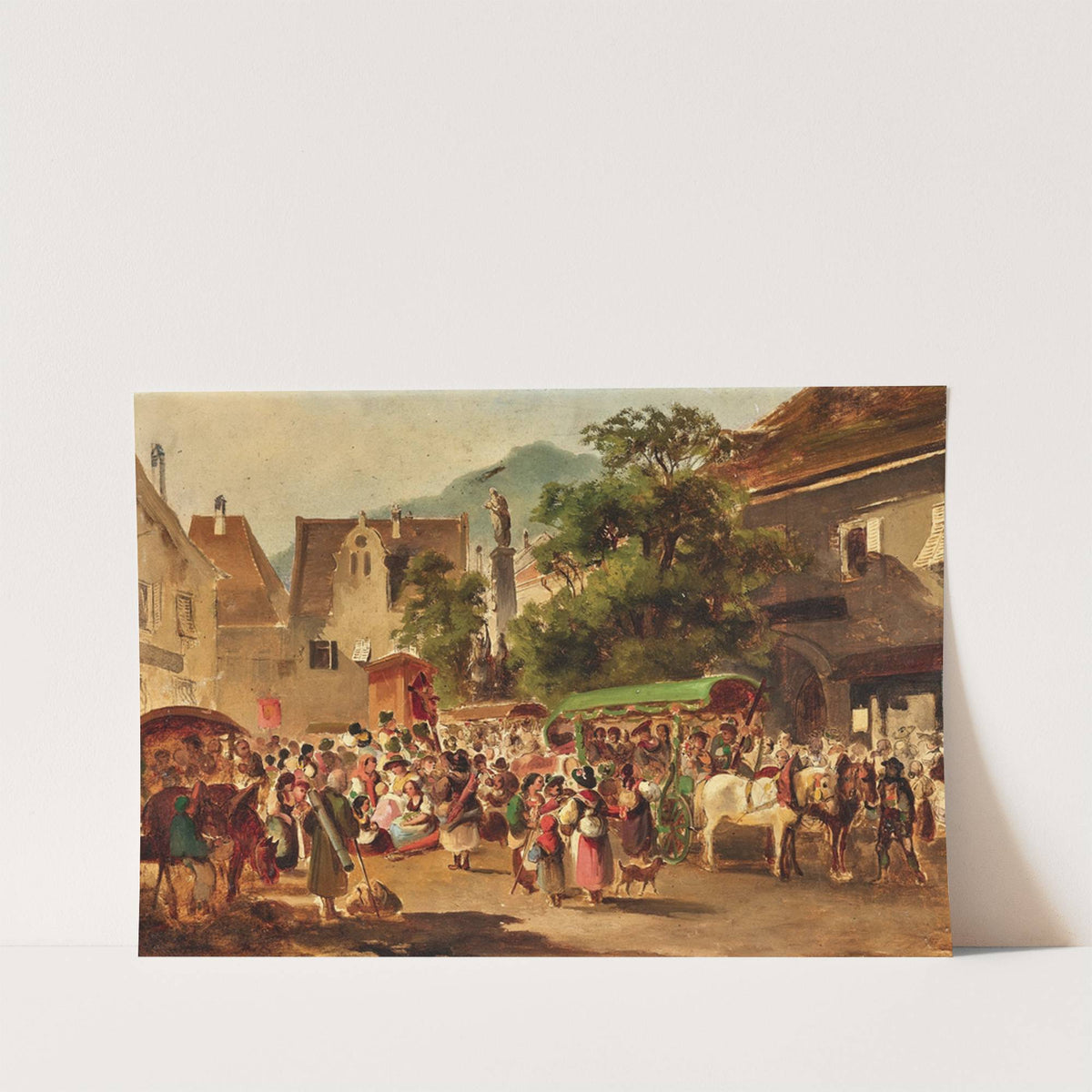 Mariazeller Wallfahrer in Kapfenberg rastend by Carl Schweninger