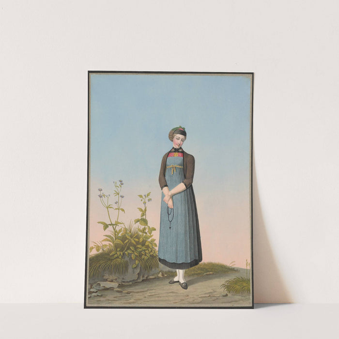 Marie Schroeter, Fille du Préposé du Village de Mariahilf au Canton de Fribourg (1825-1830) by Jean Emmanuel Locher