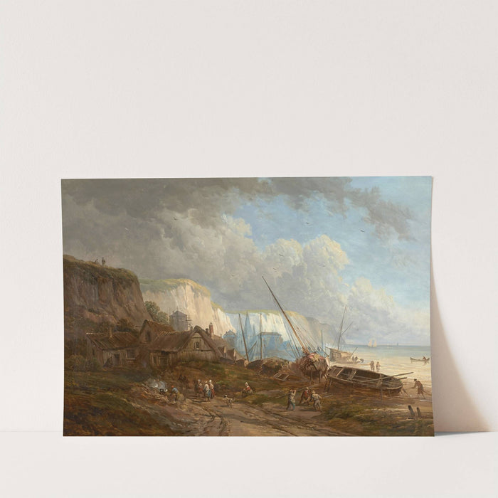 Marine à l'embouchure d'une rivière et Falaises du pays de Caux by Alexandre Defaux