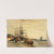 Marine with boats in port by Jules-Achille Noël