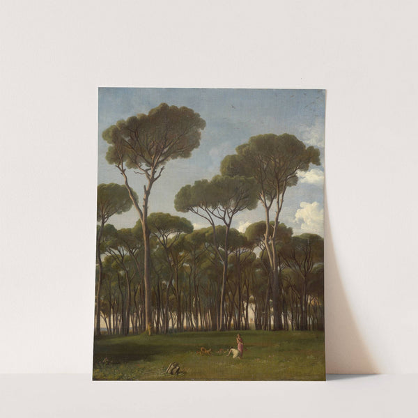 Maritime pines at the villa Pamphilj (1837) by Paul Flandrin