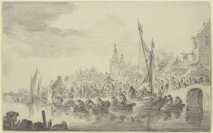 Market at the riverside