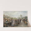 Market before the Church of St. Charles, Vienna by Emil Barbarini