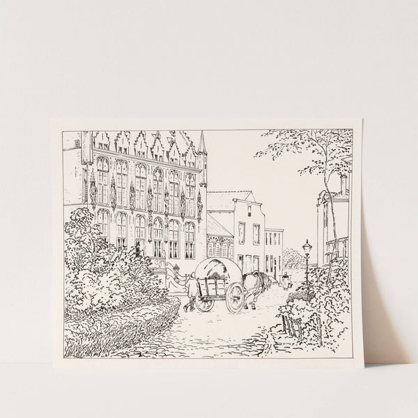 Markt en stadhuis te Veere (1883) by Johannes Frederik Engelbert ten Klooster