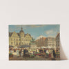 Markt vor dem Rathaus in Düsseldorf by Heinrich Hermanns