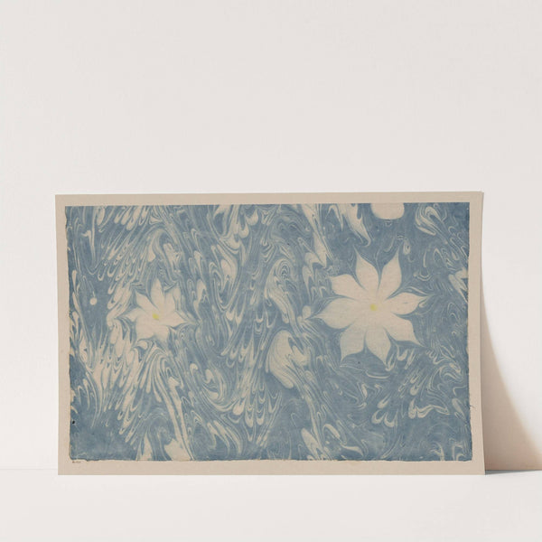 Marmorpapier (mit zwei großen Blüten) (1890) by Anker Kyster