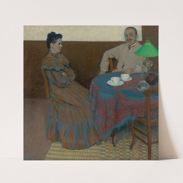 Married Couple at the Table (1900–1905) by Július Andorko