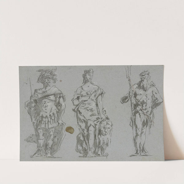 Mars, Venezia und Neptun (Scheinskulptur) by Gaspare Diziani