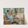 Marthe Et Nono Cousant Dans Un Intérieur (circa 1910) by Henri Lebasque