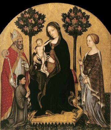 Mary Enthroned with the Child, Saints and a Donor