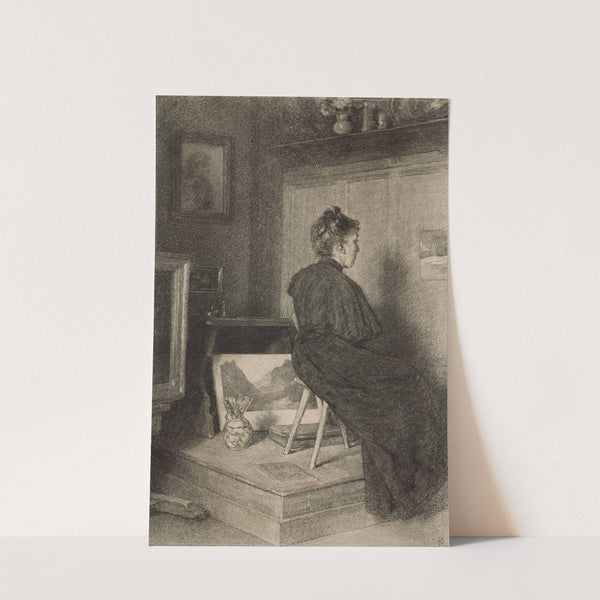 Mary Eysen im Atelier der Villa Holstein in Meran-Obermais (1894) by Louis Eysen