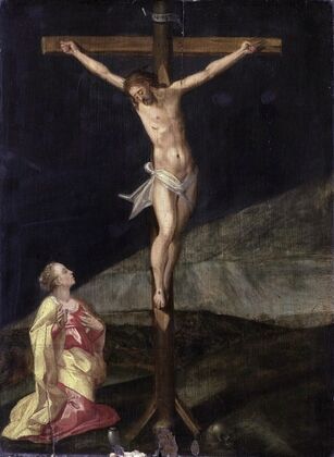 Mary Magdalene at the foot of the cross