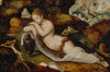 Mary Magdalene Sleeping In A Grotto, A Hilly Landscape Beyond