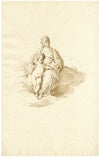 Mary with the Christ-child in the clouds