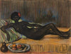 Masseida nue allongée sur un divan