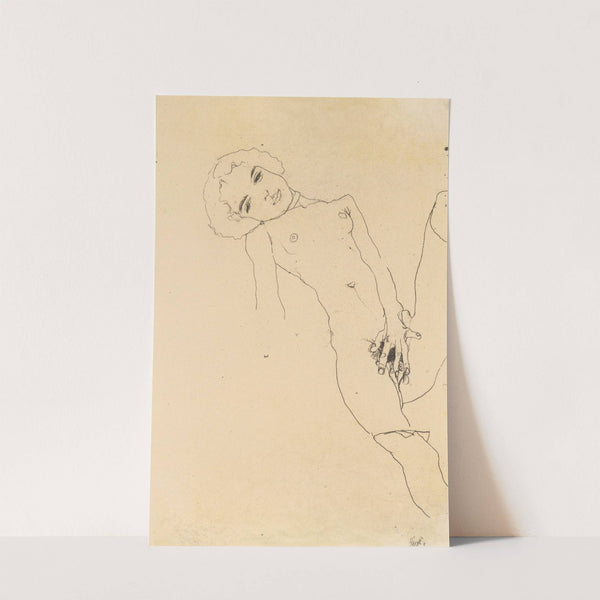 Masturbierendes Mädchen (1910) by Egon Schiele