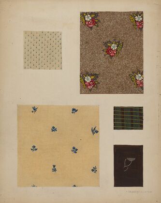 Materials from Patchwork Bedspread