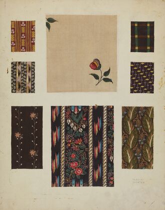 Materials from Patchwork Bedspread