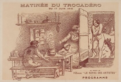 Matinée du Trocadéro, 17 juin 1915, au profit de l’Œuvre Le Repas des Artistes, programme (1915)